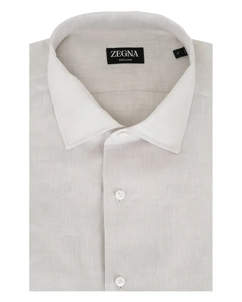 Ermenegildo Zegna Hemd aus Leinen - Grau Grau