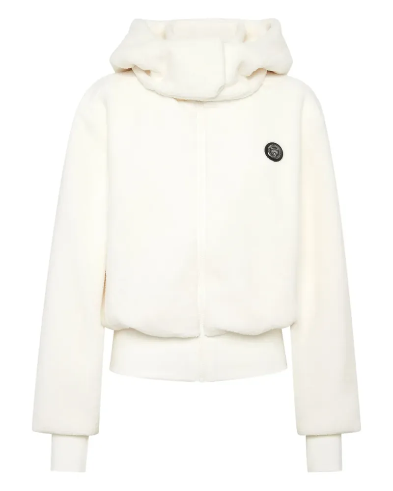 Philipp Plein Hoodie mit Logo-Schild - Weiß Weiß