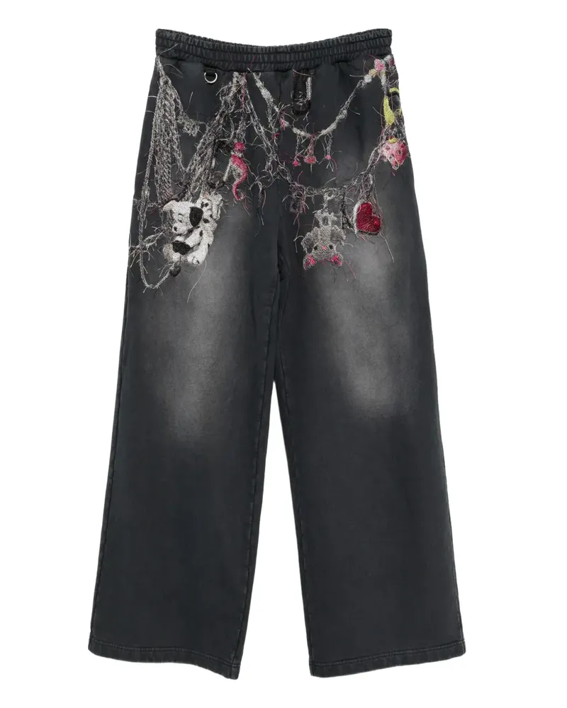 Doublet Jogginghose mit grafischer Stickerei - Grau Grau