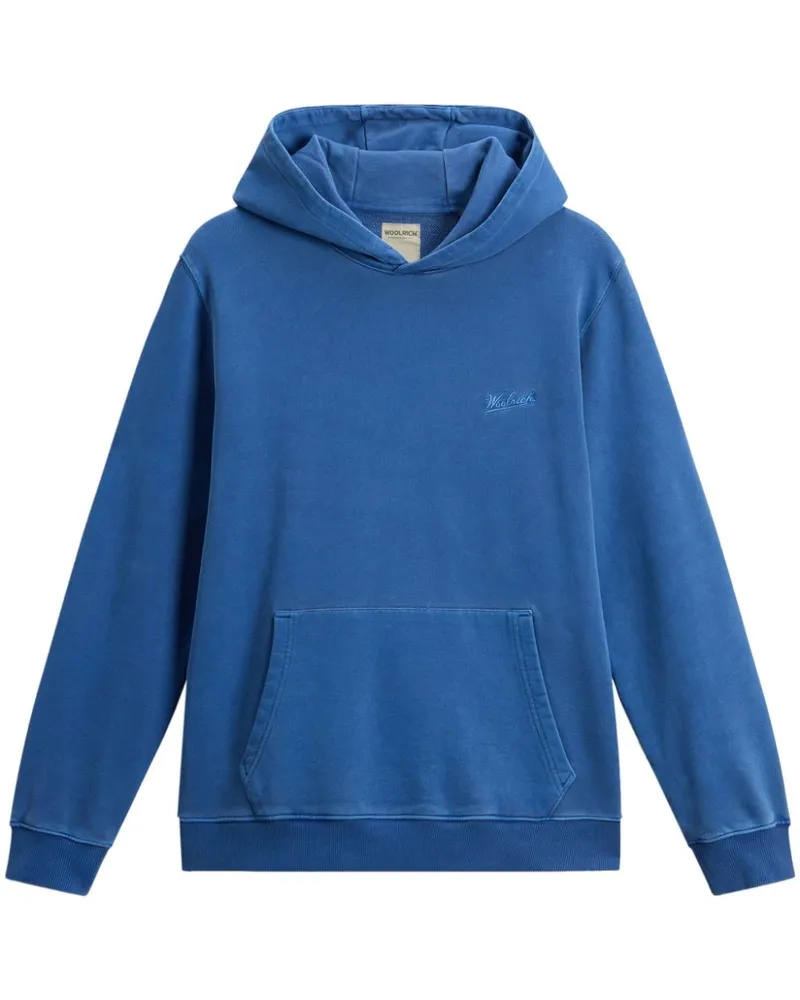 Woolrich Hoodie mit Logo-Stickerei - Blau Blau