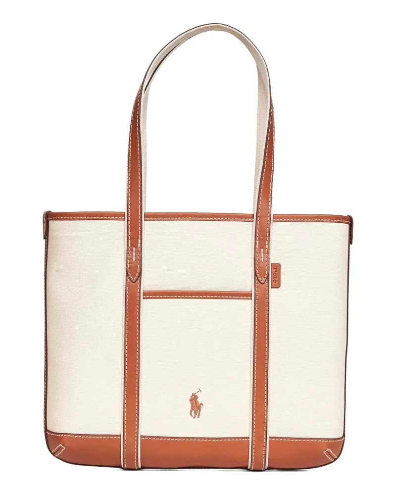 Ralph Lauren embroidered-logo tote bag - Nude Nude