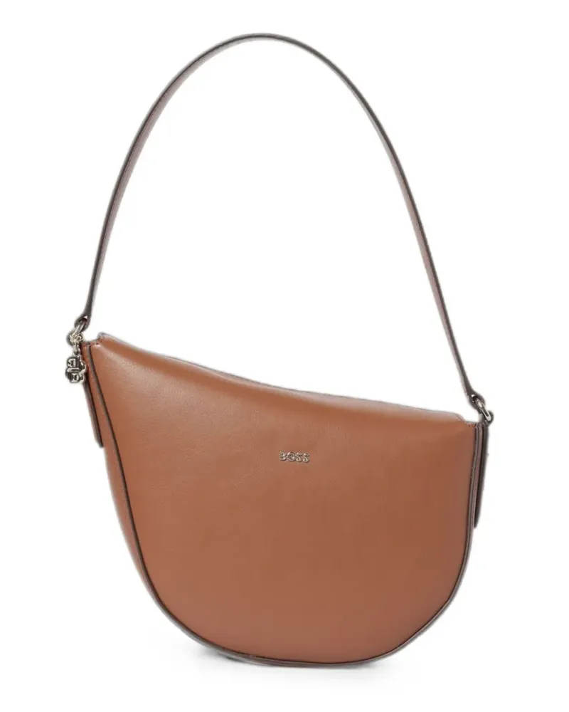 HUGO BOSS logo-plaque shoulder bag - Nude Nude