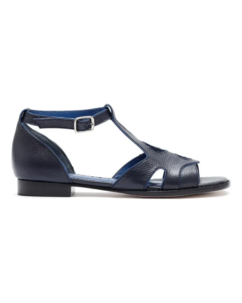 Sarah Chofakian Porto Cervo cutout ankle strap sandals - Blau Blau
