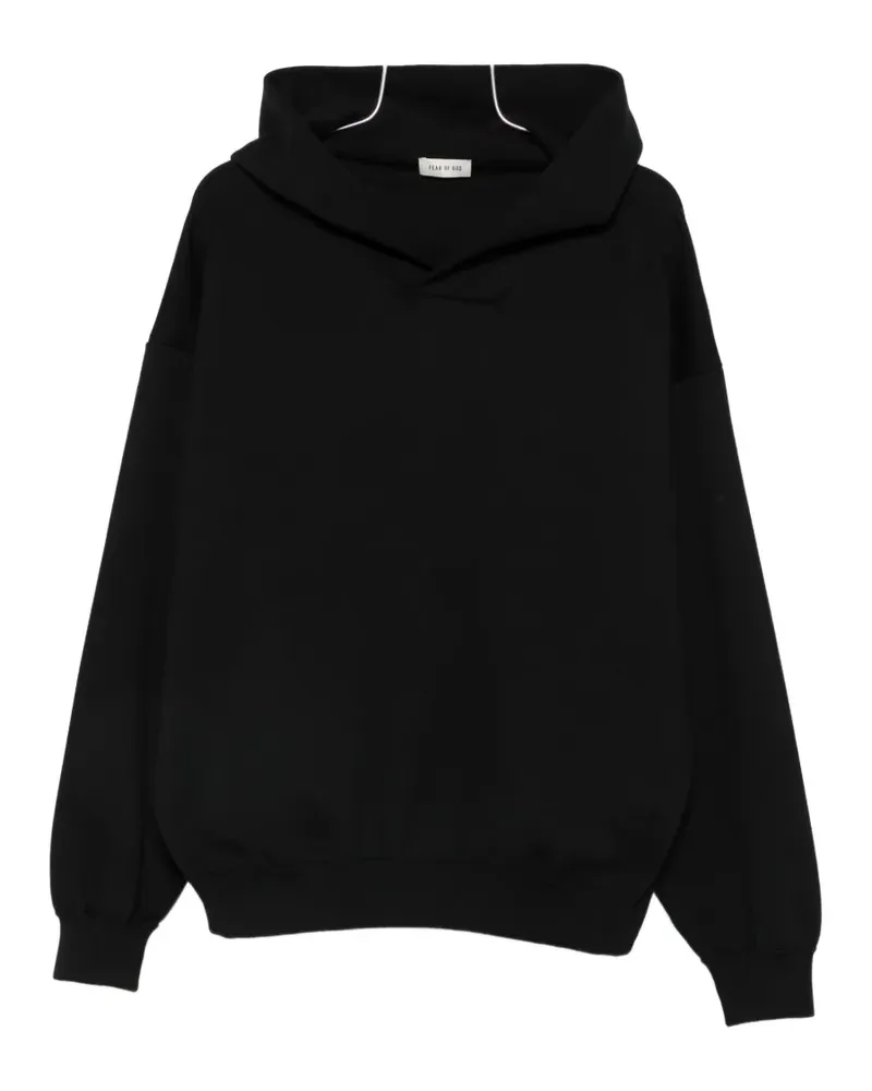 Fear of God ribbed-trim hoodie - Schwarz Schwarz