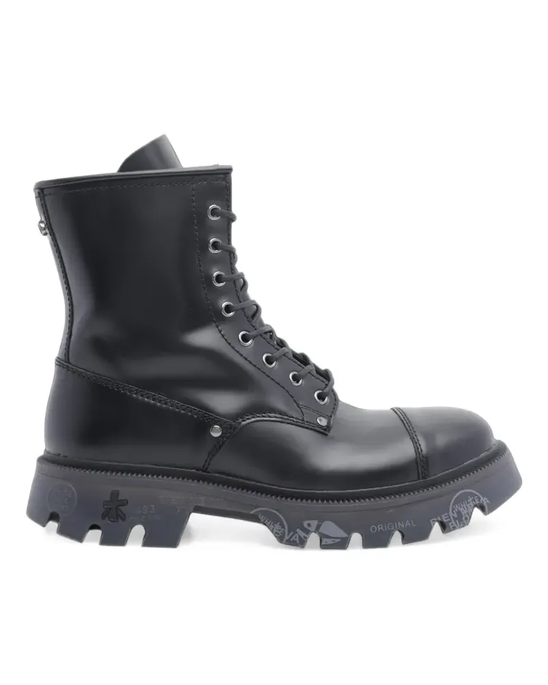 Premiata Clapham Schnürstiefel - Schwarz Schwarz