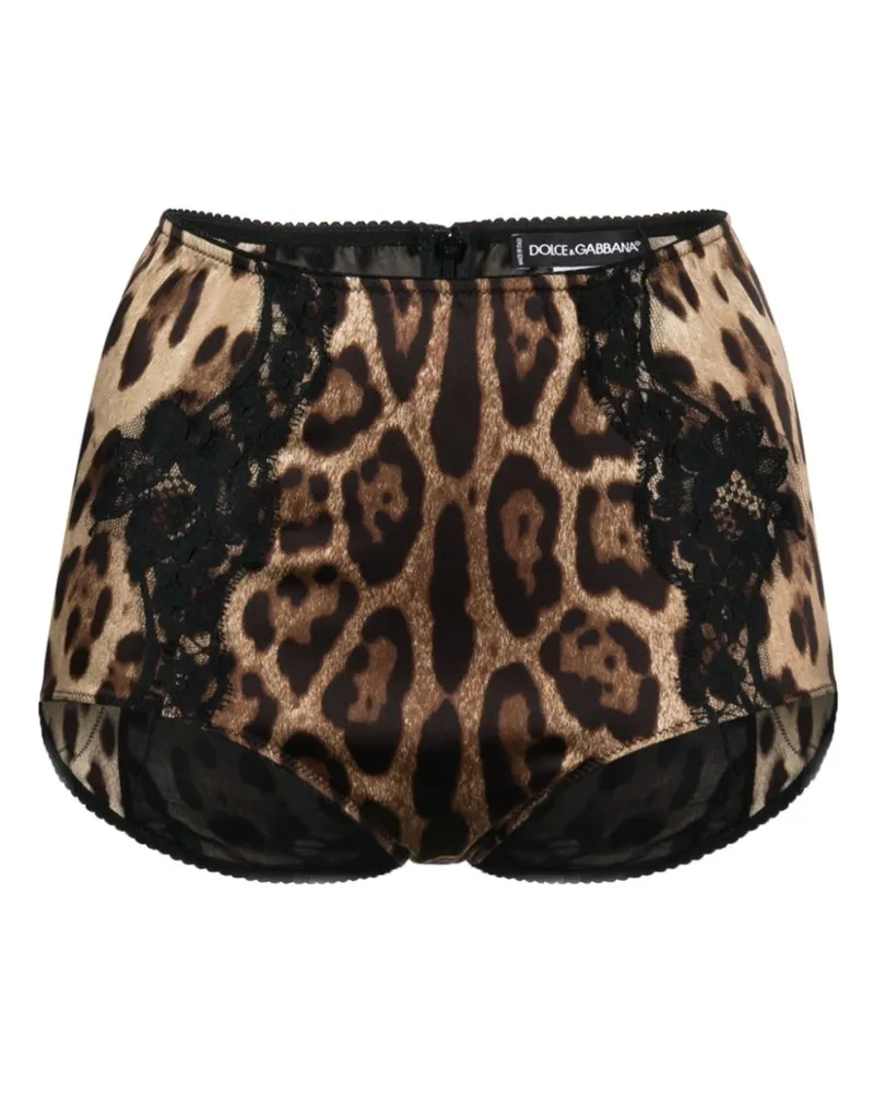 Dolce & Gabbana Slip mit Leoparden-Print - Schwarz Schwarz