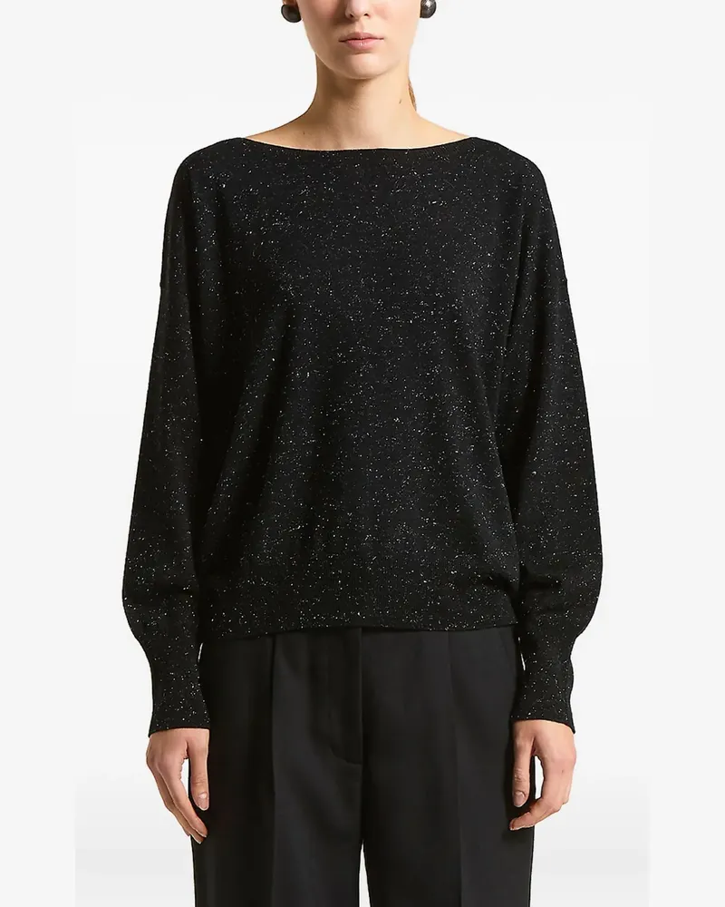 Peserico Strick mit U-Boot-Ausschnitt - Schwarz Schwarz