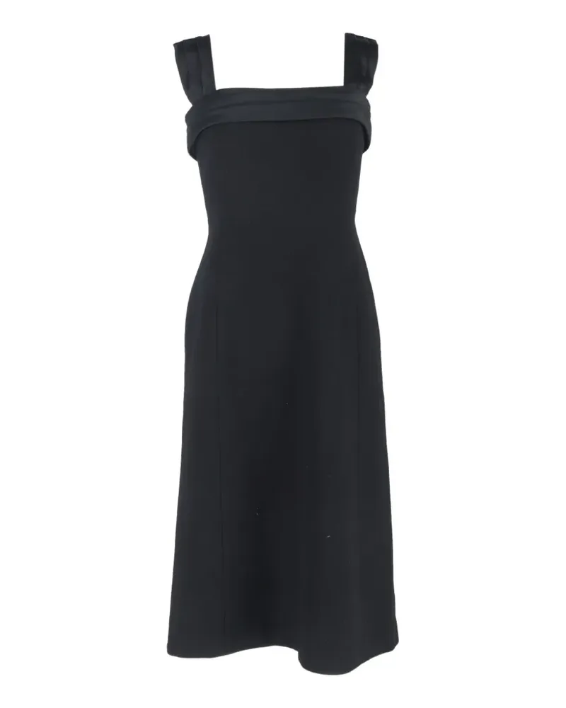 Max Mara Midikleid mit Falten - Schwarz Schwarz