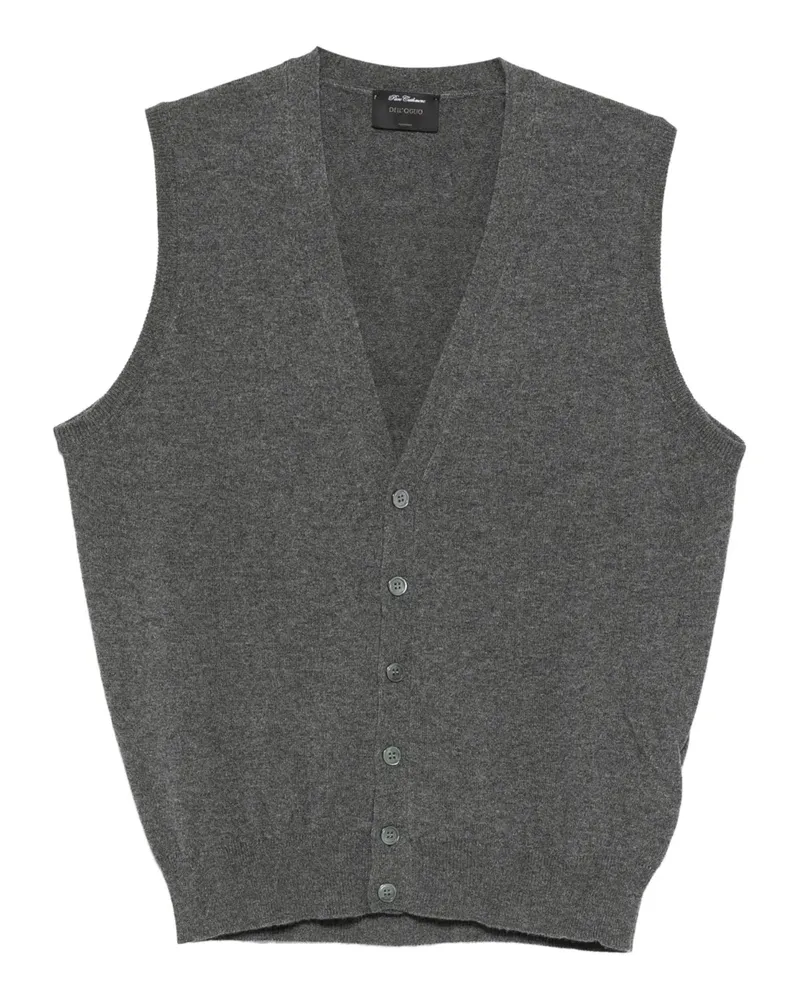 Dell'oglio Strickweste mit Knopfleiste - Grau Grau