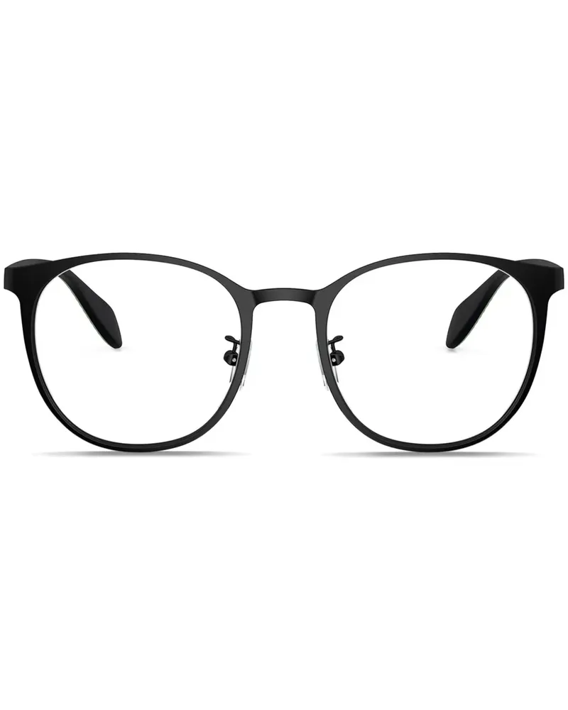 Emporio Armani Brille mit rundem Gestell - Schwarz Schwarz