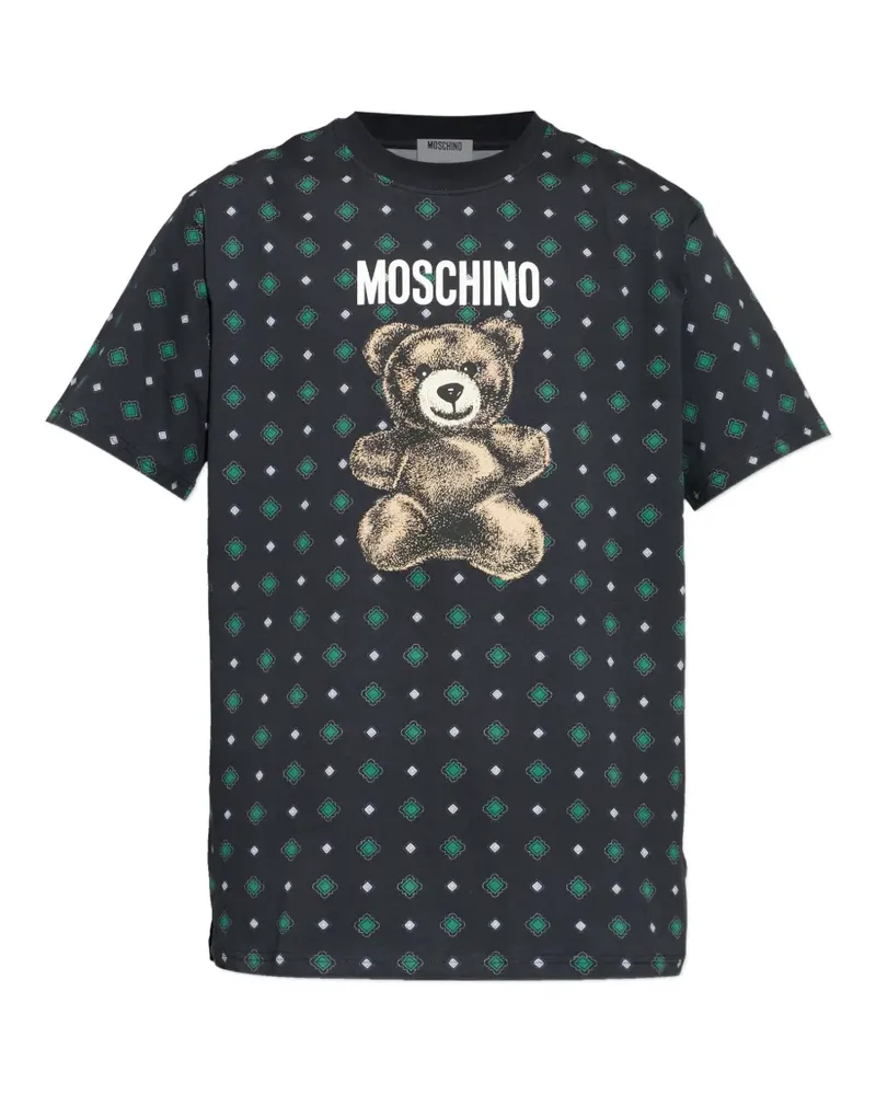 Moschino teddy pattern T-shirt - Schwarz Schwarz