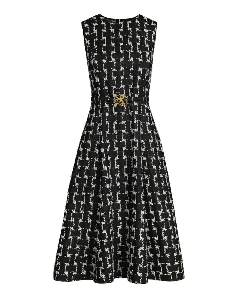 Oscar de la Renta jacquard woven midi dress - Schwarz Schwarz