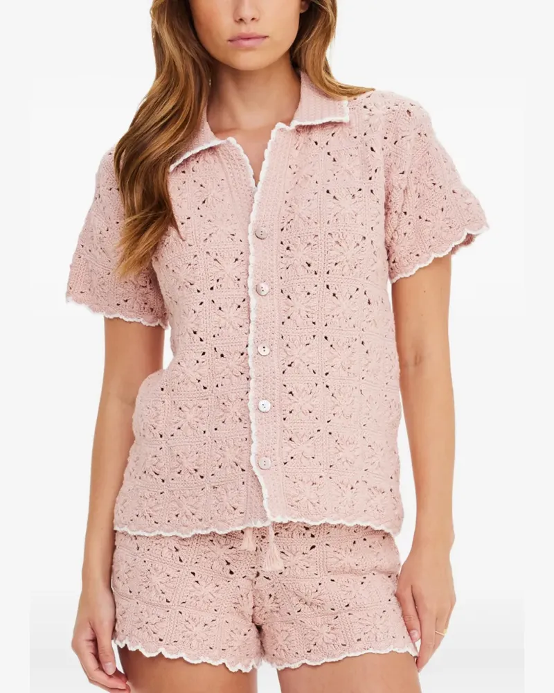 The Upside Gehäkeltes Anoki Hemd - Rosa Rosa