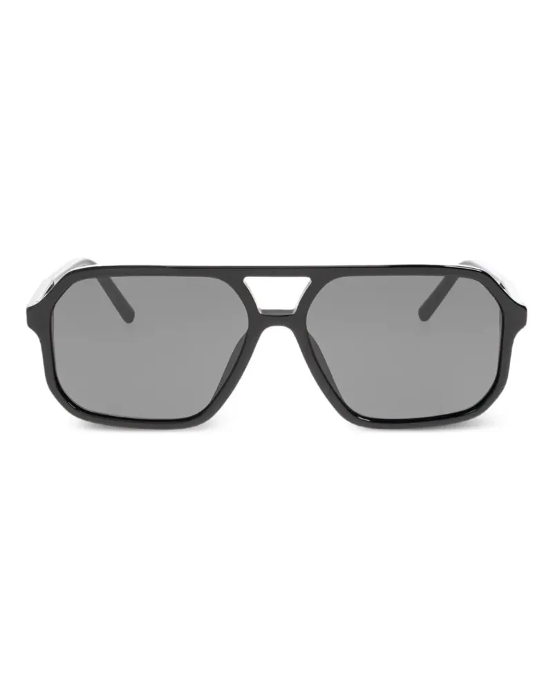 Dolce & Gabbana Sonnenbrille mit geometrischem Gestell - Schwarz Schwarz