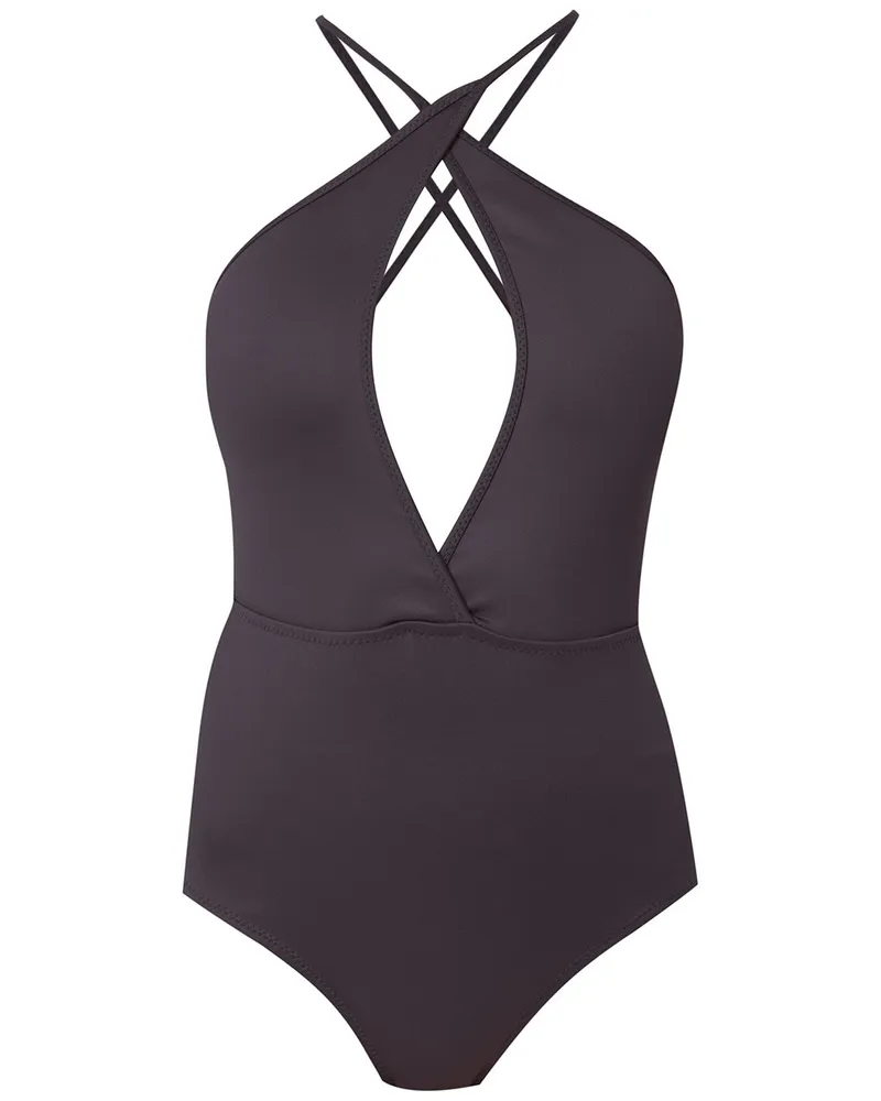 Amir Slama Badeanzug mit Cut-Outs - Schwarz Schwarz