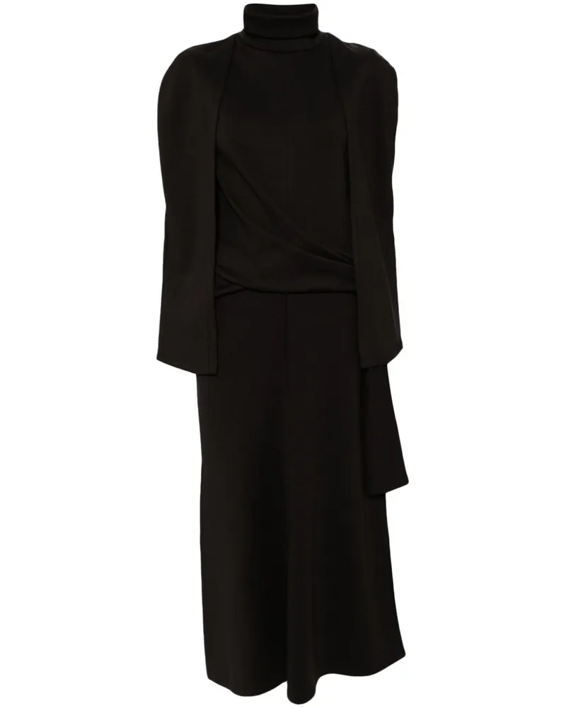 GOEN.J Cape-Kleid mit Knotendetail - Braun Braun