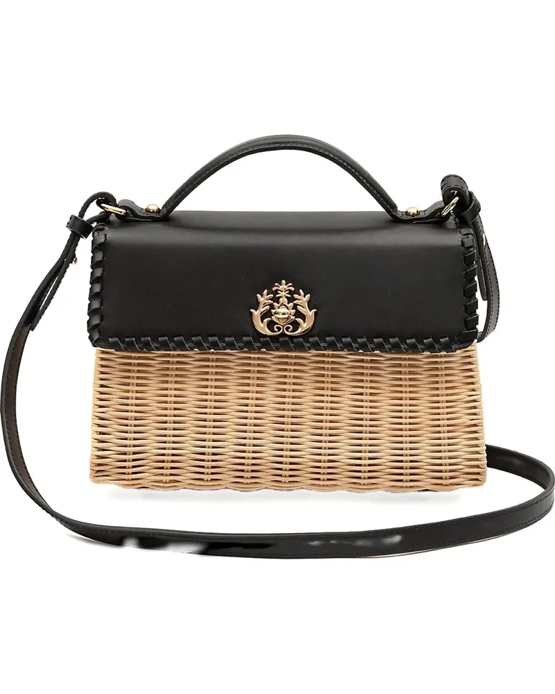 ISLA Gewebte Selene Schultertasche mit Henkel - Nude Nude