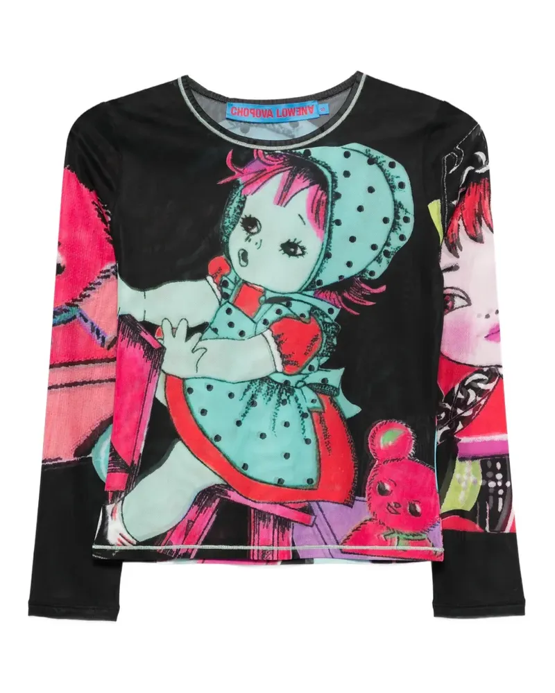 CHOPOVA LOWENA Sweeties printed T-shirt - Schwarz Schwarz