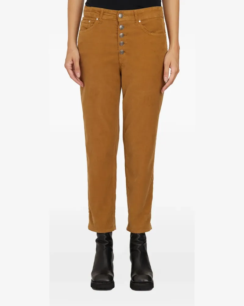 Dondup button-fastening trousers - Braun Braun