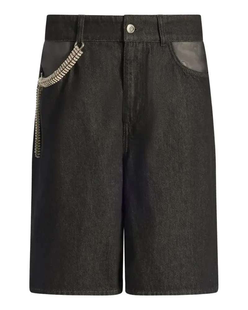 Circus Hotel strass-embellished denim short - Schwarz Schwarz