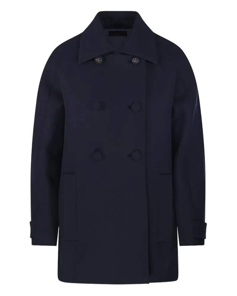 Gucci double-breasted buttoned coat - Blau Blau