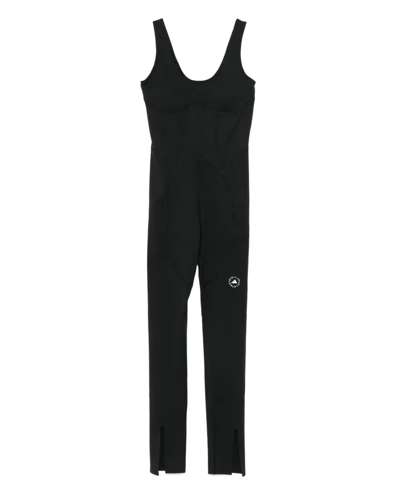 adidas Jumpsuit mit Schlitz am Bein - Schwarz Schwarz