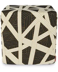 Missoni Home Gestreifter Nastri Hocker Schwarz