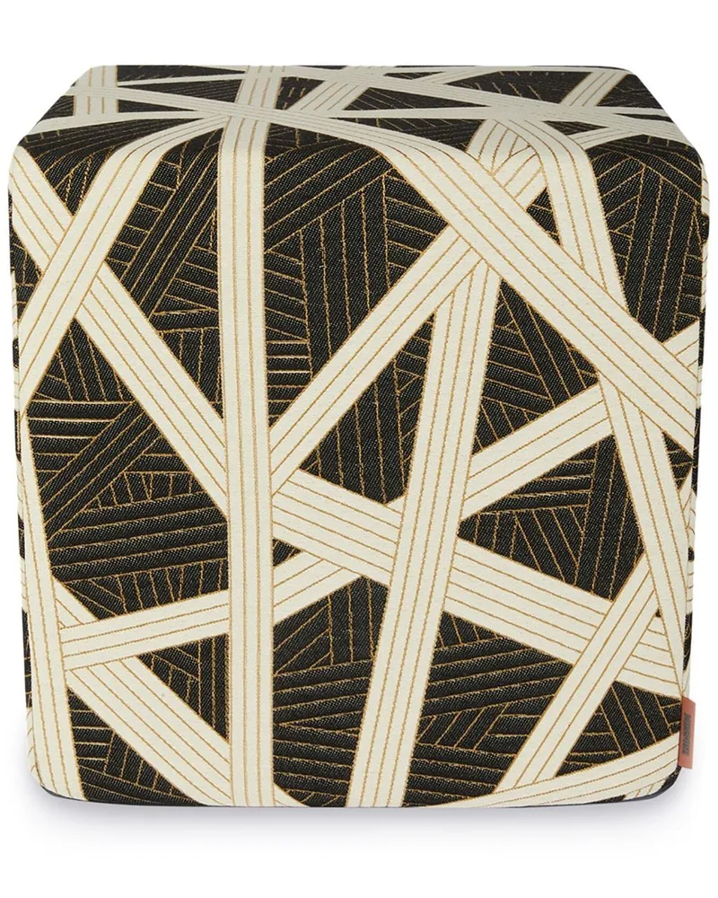 Missoni Home Gestreifter Nastri Hocker - Schwarz Schwarz