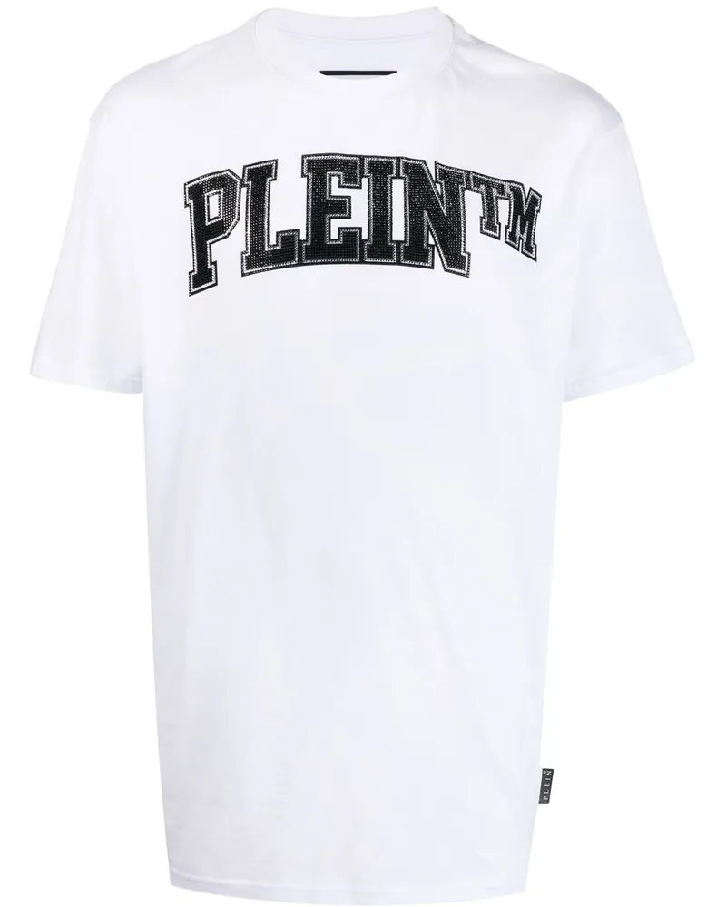 Philipp Plein T-Shirt mit verziertem Logo - Weiß Weiß