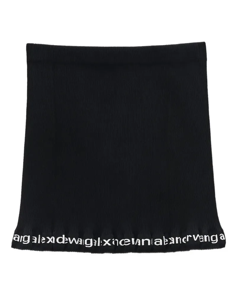 Alexander Wang Gerippter Minirock - Schwarz Schwarz