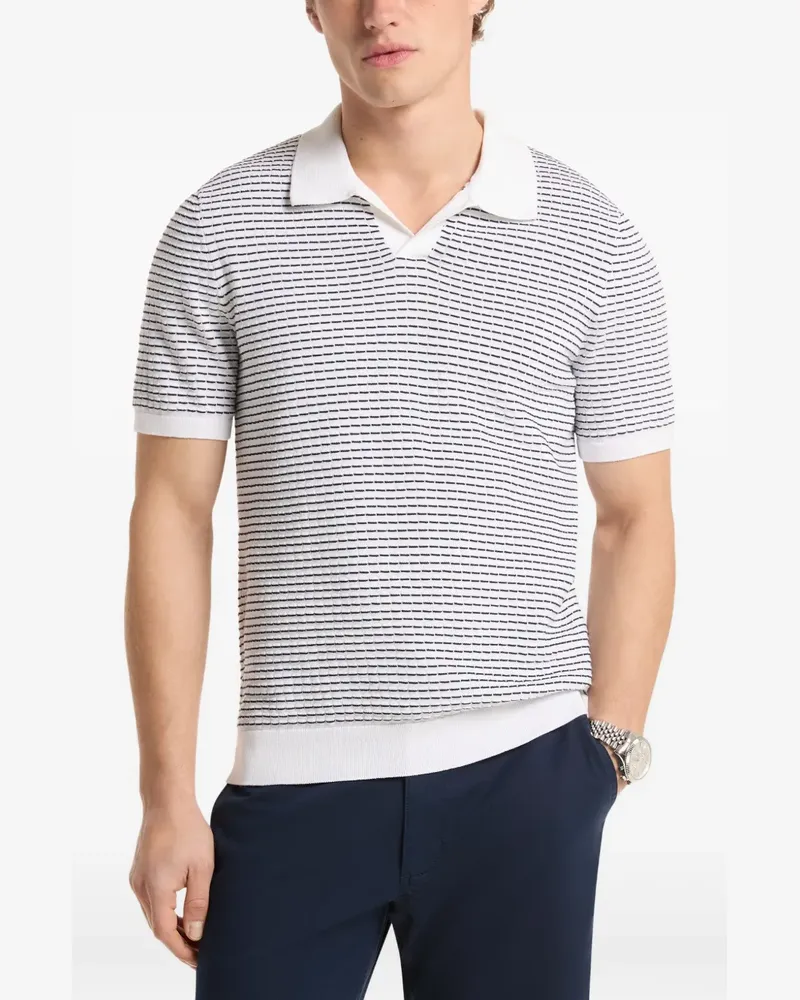 Michael Kors stripe-pattern polo shirt - Weiß Weiß