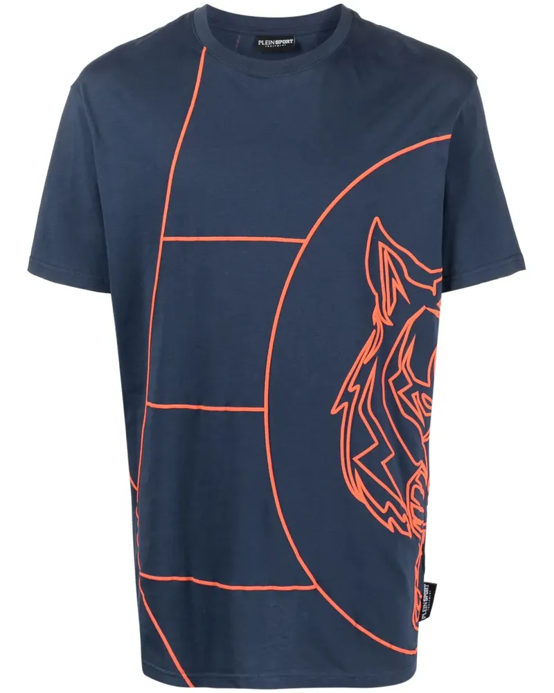 Philipp Plein T-Shirt mit grafischem Print - Blau Blau