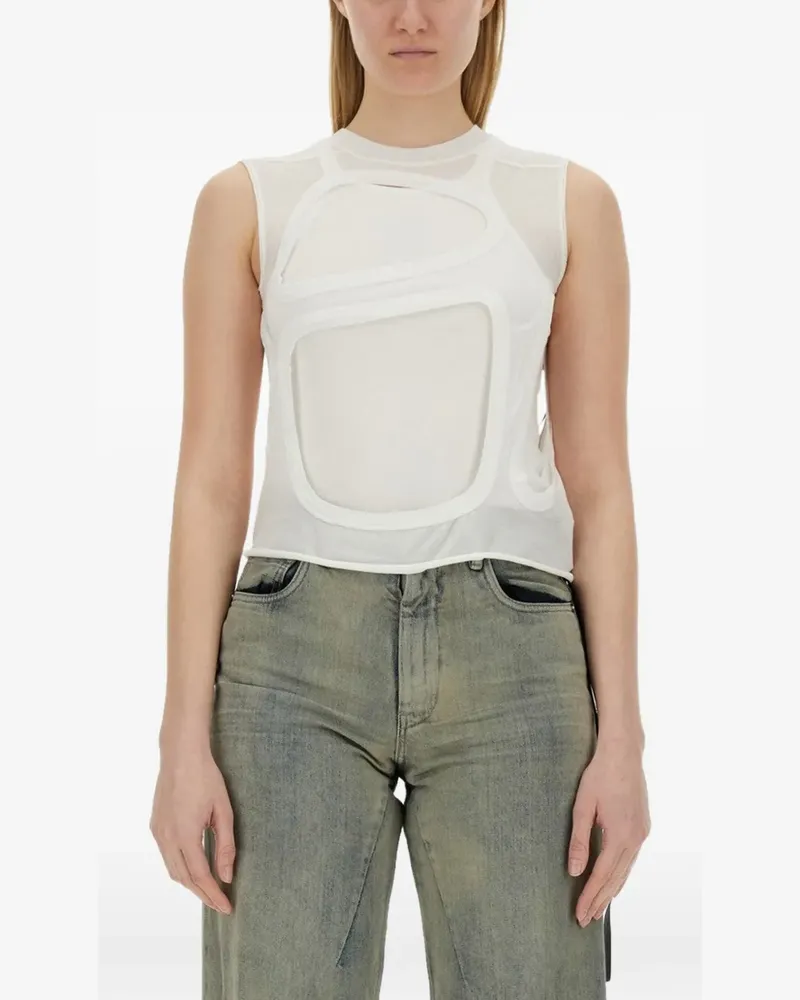 DRKSHDW by Rick Owens cut-out sleeveless top - Weiß Weiß