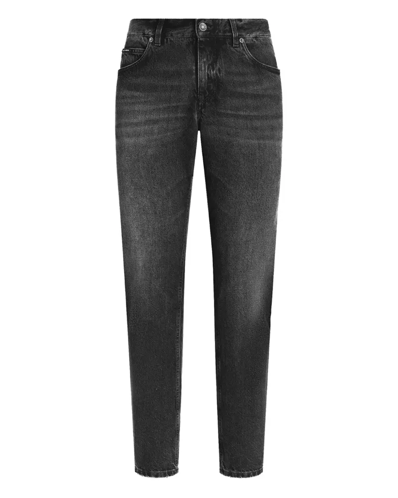 Dolce & Gabbana Jeans mit Logo-Schild - Grau Grau