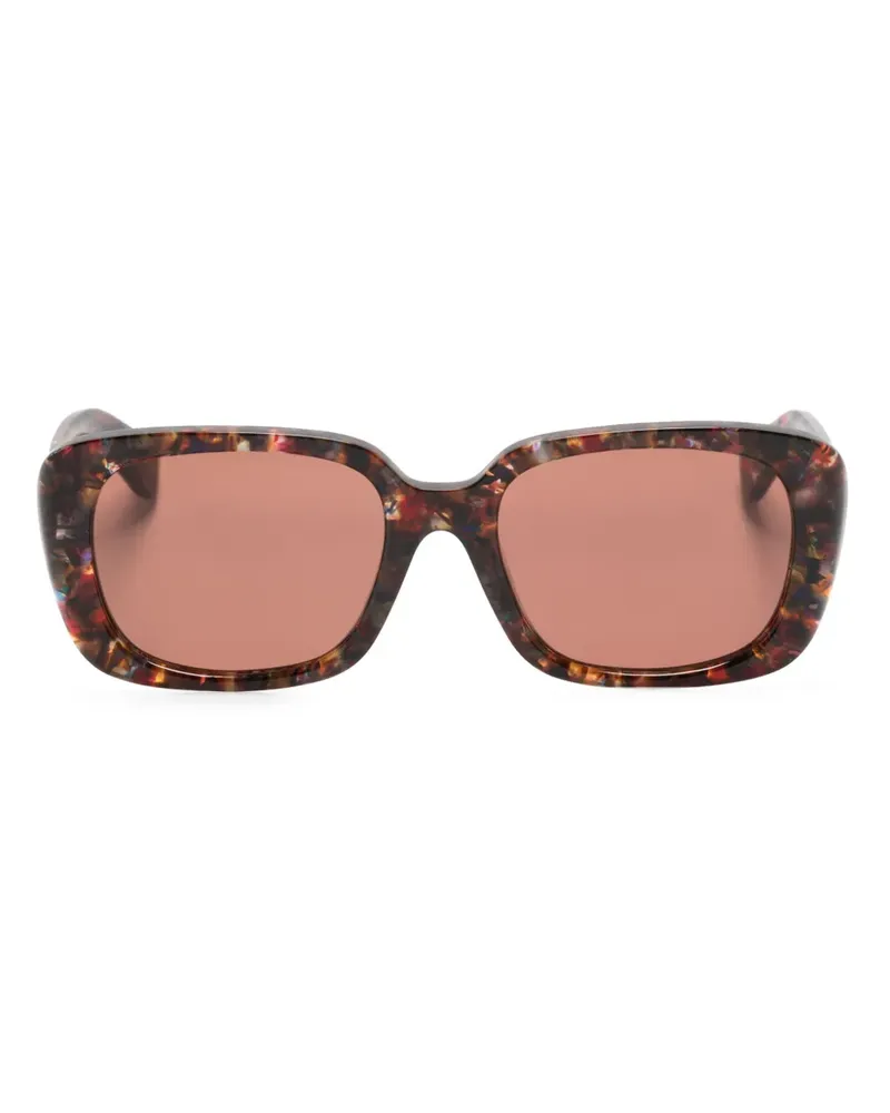 Chloé Sonnenbrille mit eckigem Gestell - Braun Braun