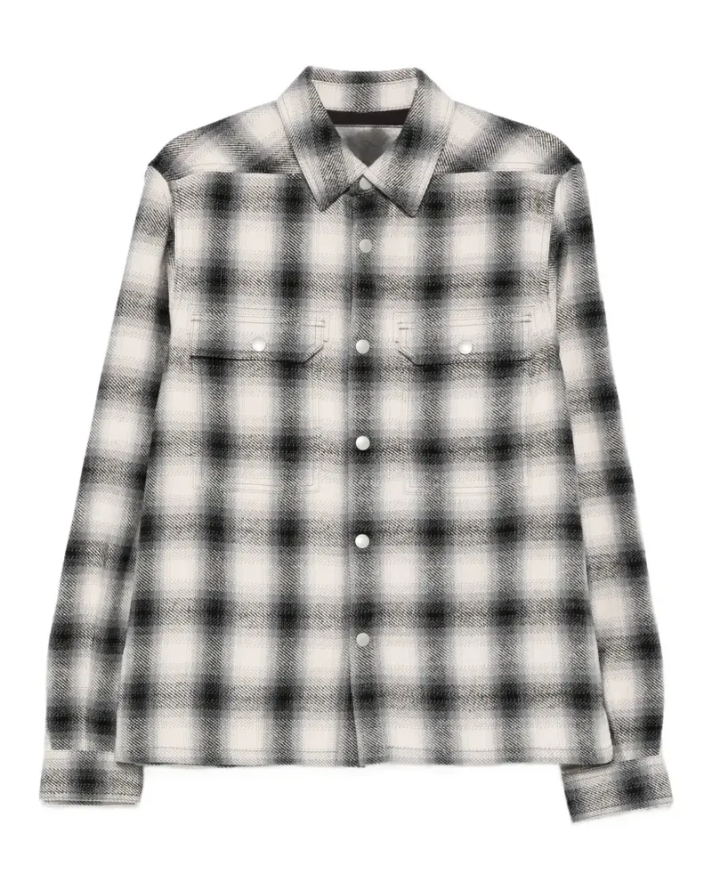 DRKSHDW by Rick Owens Karierte Cropped-Hemdjacke - Grau Grau