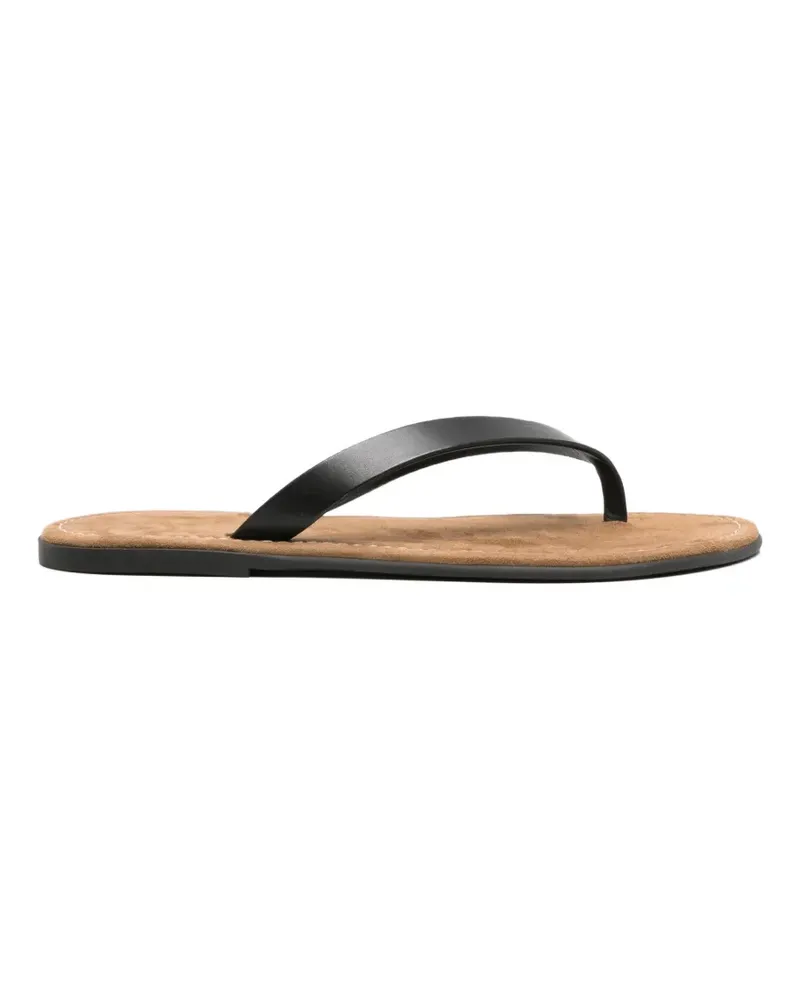 The Row leather thong-strap flat sandals - Schwarz Schwarz