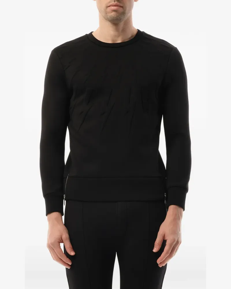 Neil Barrett Fair Isle Thunderbolt motif sweater - Schwarz Schwarz