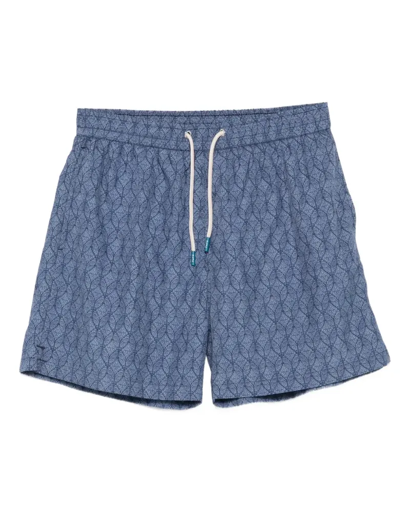 FeFè geometric-print drawstring swim shorts - Blau Blau