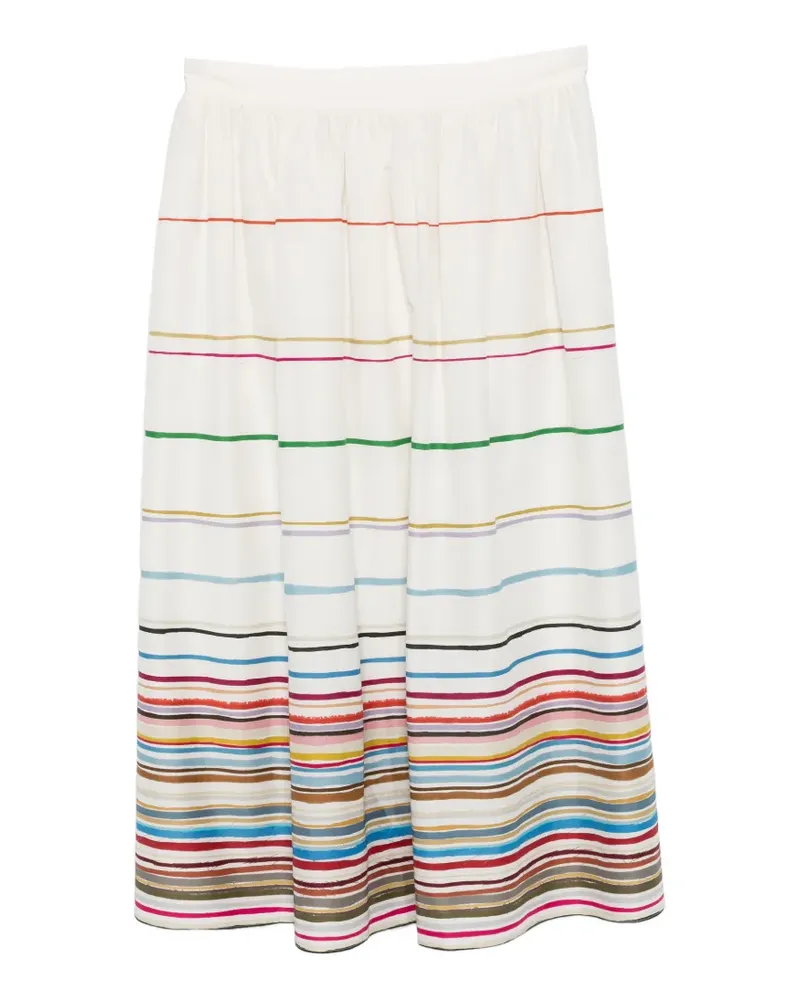Paul Smith striped midi skirt - Weiß Weiß