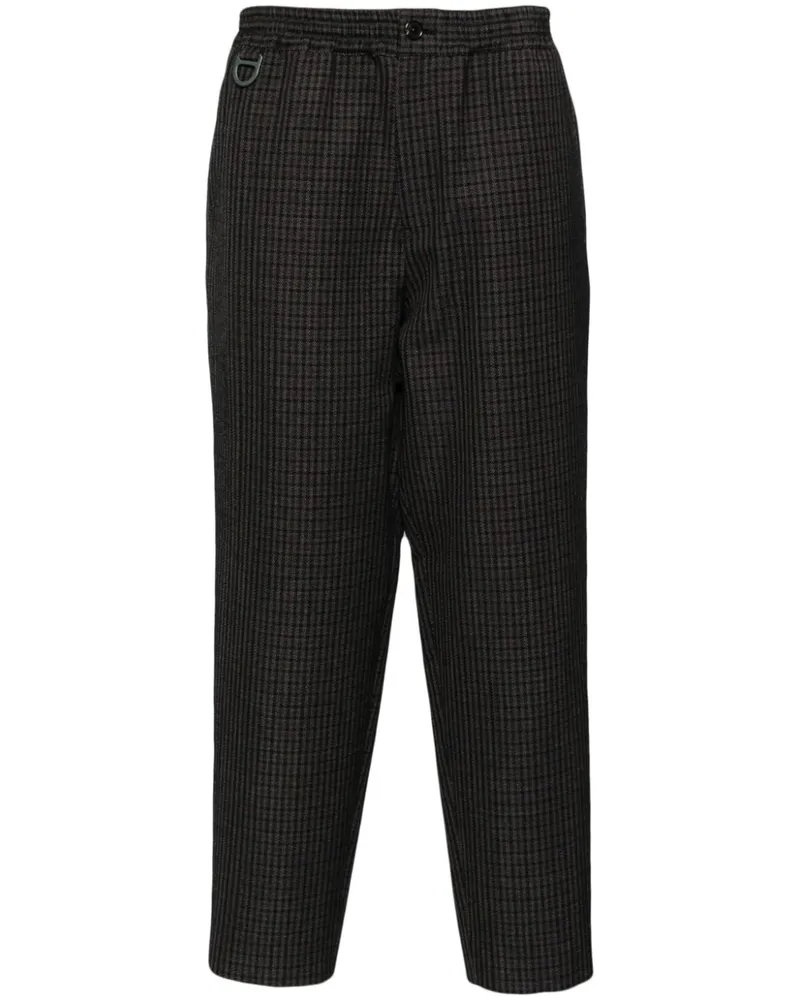 Undercover Cropped-Hose mit Windowpane-Muster - Schwarz Schwarz