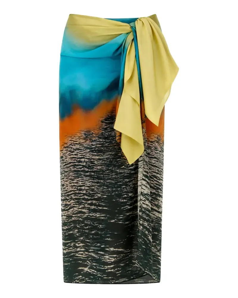 Silvia Tcherassi Viveka knotted printed midi skirt - Mehrfarbig Mehrfarbig