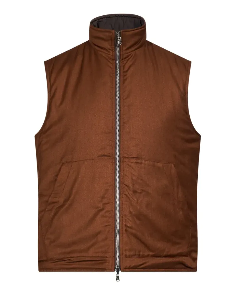 Briglia 1949 high-neck reversible gilet - Braun Braun