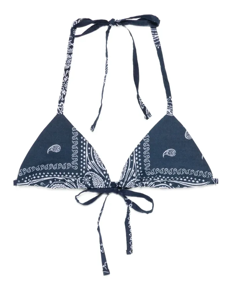 RE/DONE Top mit Bandana-Print - Blau Blau
