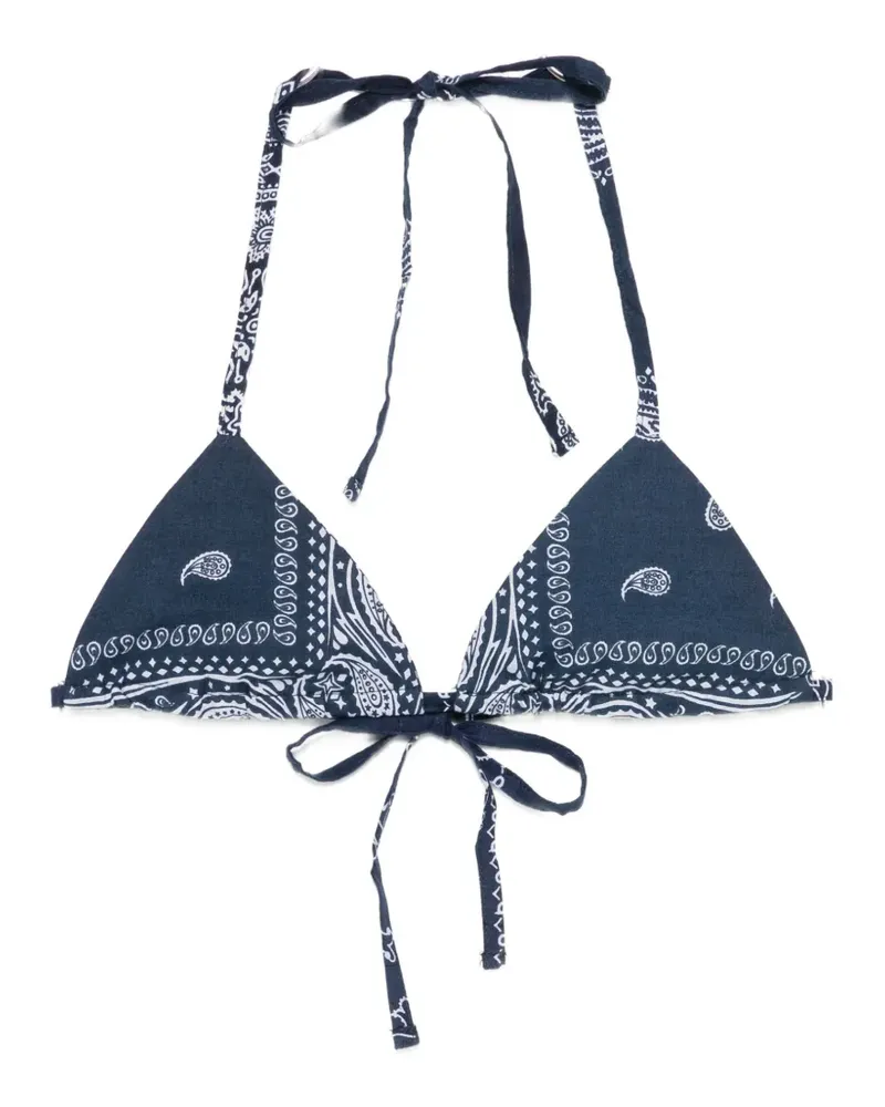 RE/DONE bandana-print top - Blau Blau