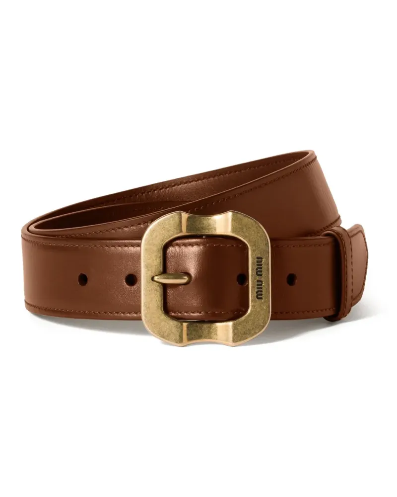 Miu Miu Gürtel aus Leder - Braun Braun