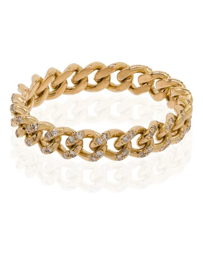 SHAY 18kt Gelbgoldring im Kettendesign mit Diamanten Gold