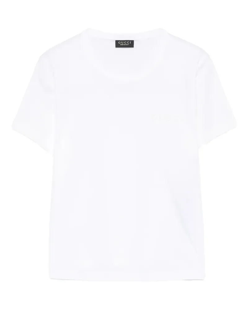 Gucci T-Shirt mit Logo-Print - Weiß Weiß