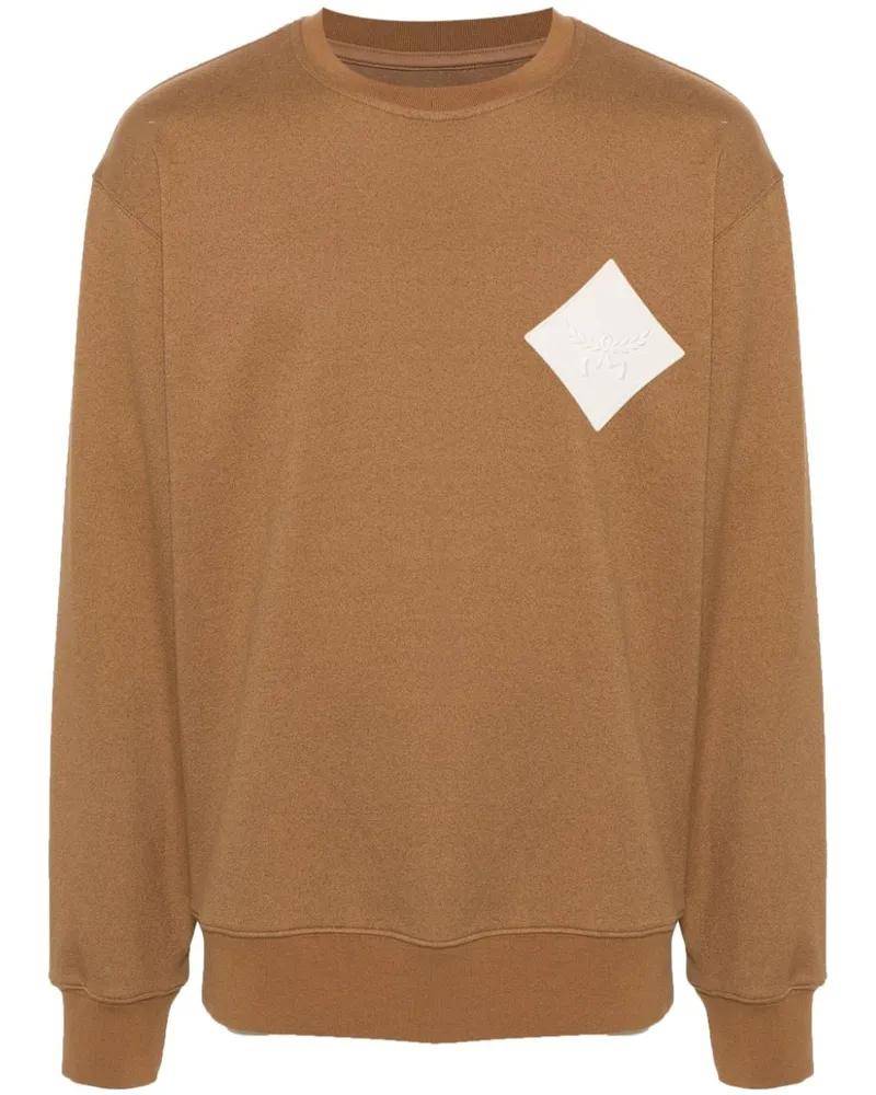 MCM Bouclé-Sweatshirt mit Logo-Patch - Braun Braun