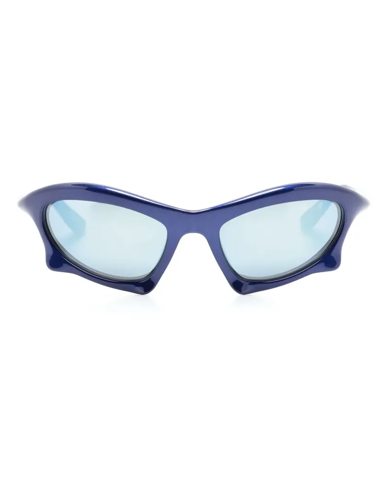 Balenciaga Sonnenbrille mit Oversized-Gestell - Blau Blau